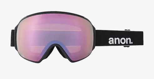 2022 Anon M4 Cylindrical Snow Goggle with Bonus Lens and a MFI Face Mask in Black with a Perceive Variable Green lens