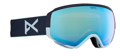 2022 Anon WM1 Snow Goggle with Bonus Lens in Navy with a Perceive Variable Blue lens