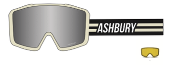 2022 Ashbury Arrow Stripes Snow Goggle with a Silver Mirror Lens and a Yellow Spare Lens