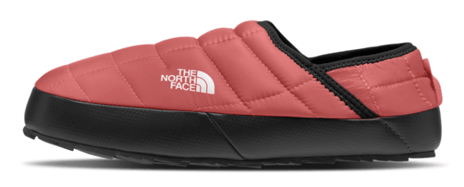 2022 The North Face Mens ThermoBall Traction Mule V Slipper in Faded Rose and North Face Black - M I L O S P O R T