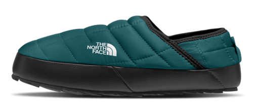 2022 The North Face Womens ThermoBall Traction Mule V Slipper in Shade Spurce Green and Northface Black