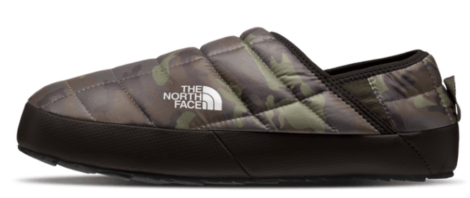 2022 The North Face Men's ThermoBall Traction Mule V Slipper in Thyme Brushwood Camo Print and Thyme - M I L O S P O R T