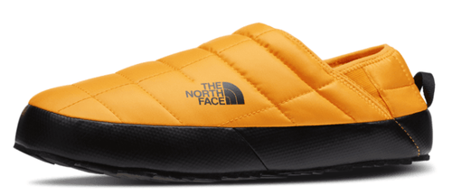 2022 The North Face Men's ThermoBall Traction Mule V Slipper in Summit Gold and TNF Black