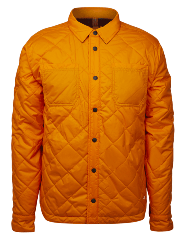2022 The North Face Men's Fort Point Insulated Flannel in Vivid Orange and Vivid Orange Plaid