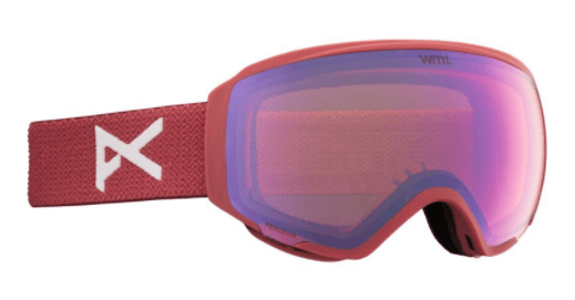 2022 Anon WM1 Snow Goggle with Bonus Lens in Blush with a Perceive Cloudy Pink lens