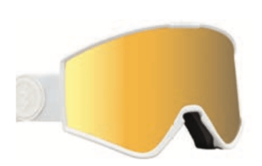 2022 Electric Kleveland Snow Goggle in Matte White With a Gold Chrome Lens and a Light Green Bonus Lens - M I L O S P O R T