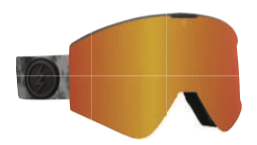 2022 Electric Kleveland II Snow Goggle in Black Acid  With a Red Chrome Lens and a Yellow Bonus Lens