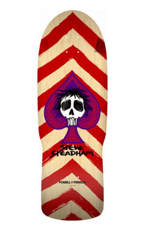 Powell Peralta Steadham Spade Skate Deck in Red and Natural 10"