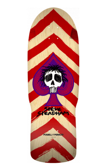 Powell Peralta Steadham Spade Skate Deck in Red and Natural 10