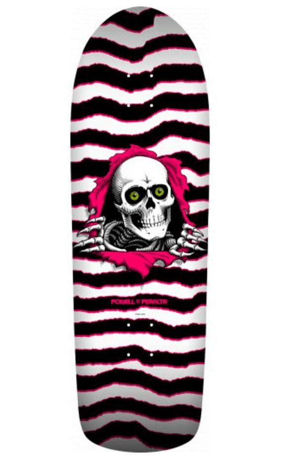 Powell Peralta Old School Ripper Skate Deck in Pink and White 9.89" - M I L O S P O R T