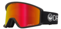 2022 Dragon DXT Snow Goggle in the Black Colorway with a Lumalens Red Ion Lens