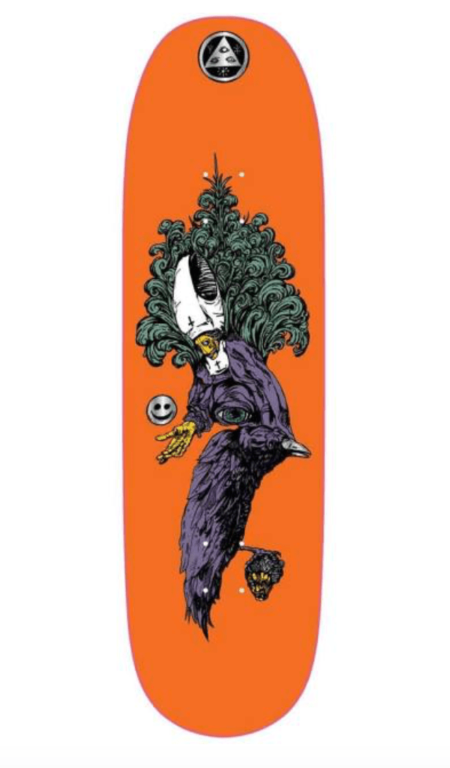Welcome Tonight I'm Yours on Baculus 2- Orange Skate Deck in 9" - M I L O S P O R T