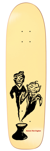 Polar Skate Co Aaron Herrington Pot Demons Skateboard Deck in Yellow