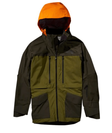 2022 The North Face Mens A-CAD FutureLight Jacket in Rosin Green/Rocko Green/Vivid Orange - M I L O S P O R T
