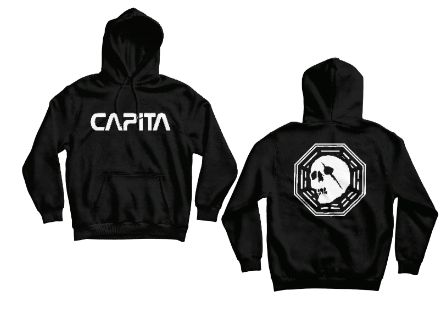 Capita Skull Hooded Fleece Sweatshirt in Black 2023 - M I L O S P O R T