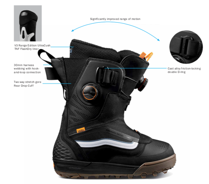Vans Verse Range Edition Snowboard Boot in Black Bryan Iguchi 2023 - M I L O S P O R T