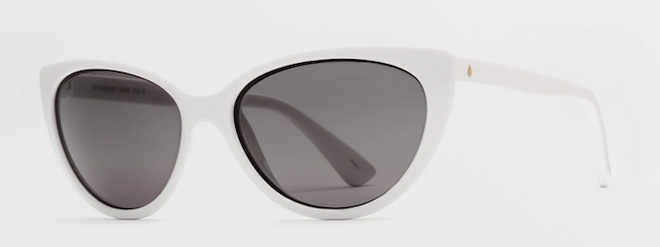 Volcom Butter Sunglass in Gloss White with a Gray lens - M I L O S P O R T