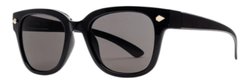 Volcom Freestyle Sunglass in Gloss Black with a Gray lens