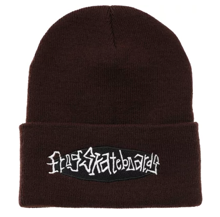 Frog Oval Logo Beanie in Brown