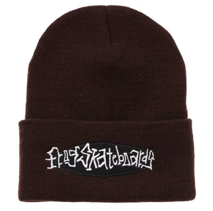 Frog Oval Logo Beanie in Brown - M I L O S P O R T