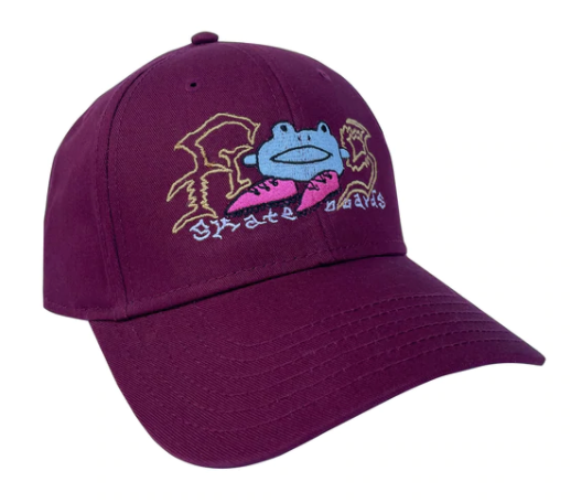 Frog Big Shoes Hat in Maroon