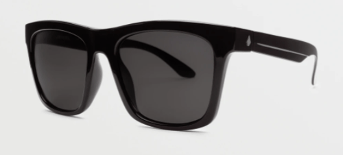 Volcom Jewel Sunglass in Gloss Black with a Gray lens
