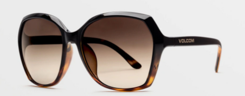 Volcom Psychic Sunglass in Gloss Darkside with a Bronze Fade Polarized lens - M I L O S P O R T
