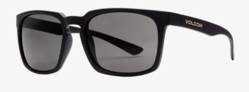 Volcom Alive Sunglass in Matte Black with a Gray Polarized lens