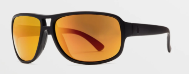 Volcom Stoke Sunglass in Matte Black with a Heat Mirror lens - M I L O S P O R T