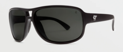Volcom Stoke Sunglass in Matte Black with a Gray Polarized lens