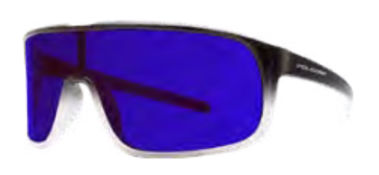 Volcom Macho Sunglass in Matte Black Clear Fade with a Gray Blue Mirror lens - M I L O S P O R T