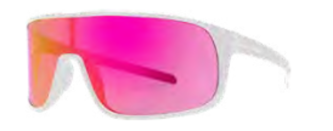 Volcom Macho Sunglass in Matte Trans Clear with a Gray Pink Mirror lens - M I L O S P O R T