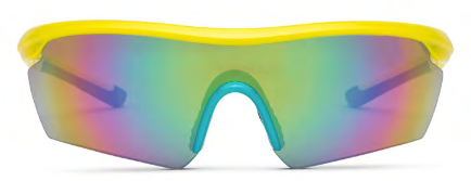 Volcom Download Sunglass in Gloss Yellow/Aqua with a Rainbow Mirror lens - M I L O S P O R T