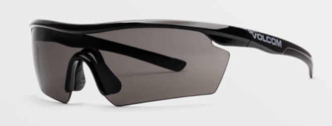 Volcom Download Sunglass in Matte Black Clear Fade with a Gray Blue Mirror lens - M I L O S P O R T