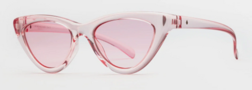 Volcom Knife Sunglass in Crystal Light Pink with a Pink lens - M I L O S P O R T