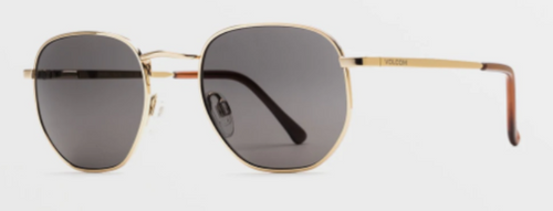 Volcom Happening Sunglass in Gloss Gold with a Gray lens - M I L O S P O R T