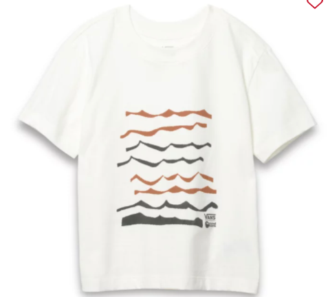 Vans Textured Waves Short Sleeve T Shirt in White - M I L O S P O R T