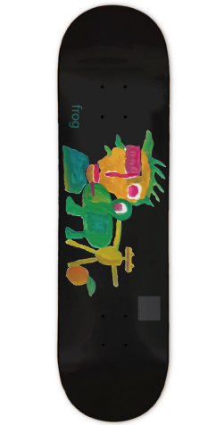 Frog My Painting Skateboard in Black