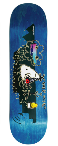 Frog Jesse Alba Red Eye Skateboard in Blue