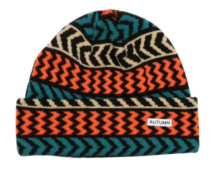 Autumn Chevron Beanie in Teal - M I L O S P O R T