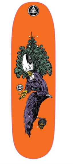 Welcome Tonight I'M Yours on Bac2 Skateboard Deck in Orange
