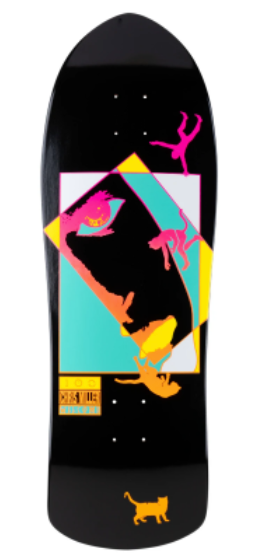 Welcome Miller Faces on Crossbone Skateboard Deck in Black Dip