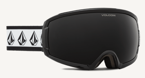 Volcom Migrations Snow Goggle in Black Rerun Frames with a Dark Grey Lens and a Yellow Tint Bonus Lens 2023