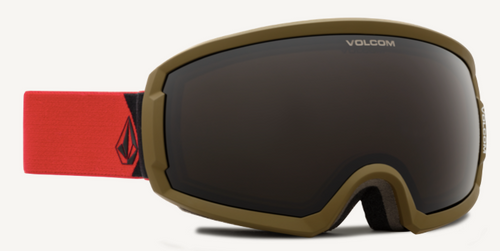 Volcom Migrations Snow Goggle in Charamel and Red Frames with a Bronze Lens and a Yellow Tint Bonus Lens 2023 - M I L O S P O R T