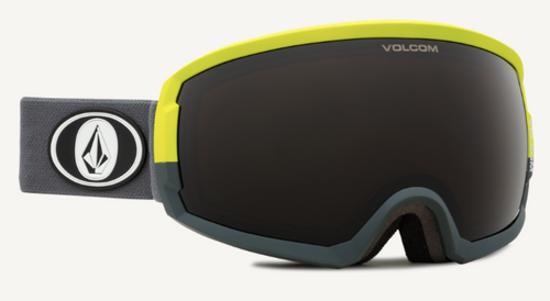 Volcom Migrations Snow Goggle in Citrus and Grey Frames with a Bronze Lens and a Yellow Tint Bonus Lens 2023 - M I L O S P O R T