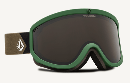 Volcom Footprints Snow Goggle in Dark Teek and Forest Green Frames with a Bronze Lens and a Yellow Tint Bonus Lens 2023 - M I L O S P O R T