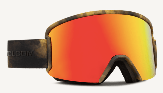Volcom Garden Snow Goggle in Camo Frames with a Red Chrome Lens and a Yellow Tint Bonus Lens 2023 - M I L O S P O R T