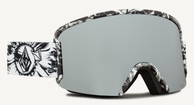 Volcom Garden Snow Goggle in Op Art Frames with a Silver Chrome Lens and a Yellow Tint Bonus Lens 2023 - M I L O S P O R T