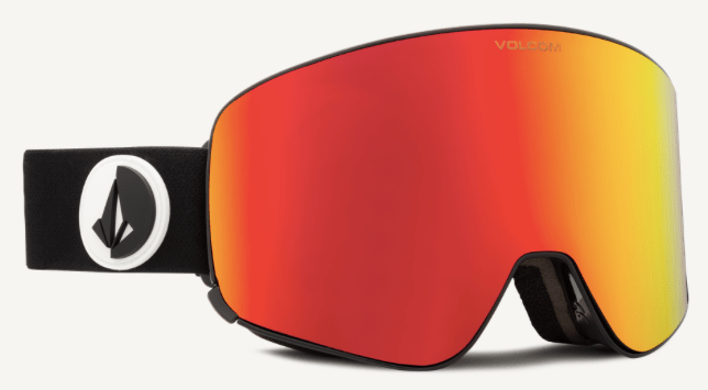Volcom Odyssey Snow Goggle in Gloss Black Frames with a Red Chrome Lens and a Yellow Tint Bonus Lens 2023 - M I L O S P O R T