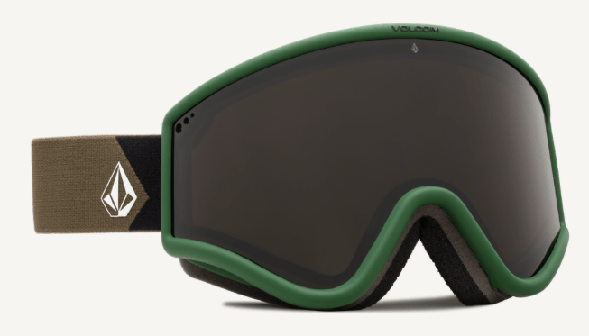 Volcom Yae Snow Goggle in Dark Teek and Forest Green Frames with a Bronze Lens and a Yellow Tint Bonus Lens 2023 - M I L O S P O R T